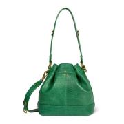 Jérôme Dreyfuss Grön Crossbody-väska med Justerbar Stängning Green, Da...