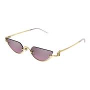 Gucci Halvram Cat Eye Solglasögon Yellow, Unisex