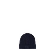 Dolce & Gabbana Kashmir Beanie med ikoniskt logotyp Blue, Herr