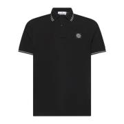 Stone Island Randig Polo Svart T-shirt Black, Herr