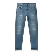 Dondup Mila Distressed Girlfriend Jeans Blue, Herr