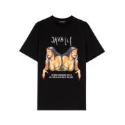 Roberto Cavalli Grafisk T-shirt med Logo Prints Black, Herr