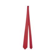 Kiton Handgjord Mikro Blommig Sidenslips Red, Unisex