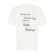 Alexander McQueen Casual Bomull T-shirt för Män White, Herr