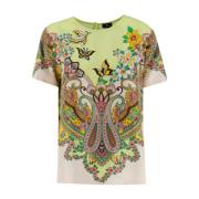 Etro Blommig Elegant Vit Topp Multicolor, Dam