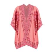 Etro Asymmetrisk Kesa Sundress med Medaljongtryck Pink, Dam