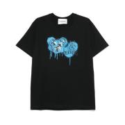 Iceberg Svart Logo Print Crew Neck T-shirt Black, Herr