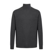 Kiton Mörkgrå Cashmere Polo Neck Pullover Gray, Herr