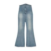 Alexander McQueen Ljusblå Jeans med Dragkedja Blue, Dam