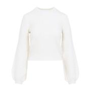 Max Mara Honeycomb Sweater Elvira White, Dam