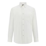 Boggi Milano Regular Fit Oxford Bomullsskjorta White, Herr