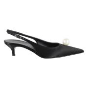 Magda Butrym Pärla Kitten Heels Slingback Skor Black, Dam