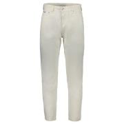 Calvin Klein Vit Bomull Dad Jeans med Logo White, Herr