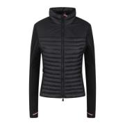 Moncler Dun Cardigan Jacka Fw24 Black, Dam