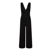 Co'Couture Djup V-Overall Byxor Svart Black, Dam