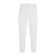 Kiton Vit Corduroy Morot-Ben Byxor White, Herr