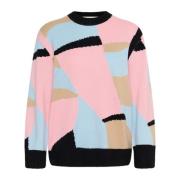 InWear Abstrakt Konst Pullover Tröja Multi Färg Multicolor, Dam