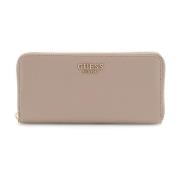 Guess Laurel Small Zip Plånbok Mörk Taupe Brown, Dam