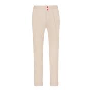 Kiton Beige Bomullsjoggers Casual Stil Beige, Herr