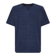 Givenchy Vit V-ringad T-shirt Blue, Herr