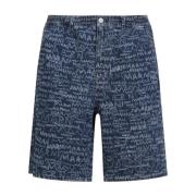 Marni Blåa Bermudashorts för Män Blue, Herr