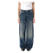 Isabel Marant Étoile Faded Blue Denim Byxor Blue, Dam