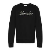 Moncler Sweatshirt med logotyp Black, Herr