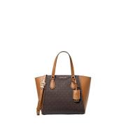 Michael Kors Taryn Läder Logoväska Brown, Dam