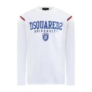 Dsquared2 Premium Herr Sweatshirt - Stilfull Uppgradering White, Herr