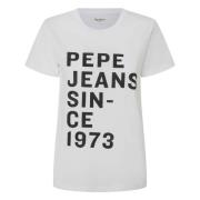 Pepe Jeans Gio T-shirt White, Dam