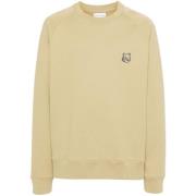 Maison Kitsuné Stilren Sweatshirt för Män Green, Herr