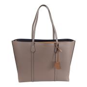 Tory Burch Elegant Clam Shell Shopper Väska Beige, Dam