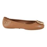 Tory Burch Metalllogoballettflats Brown, Dam