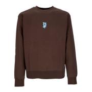 HUF Choklad Crewneck Sweatshirt med Logotyp Brown, Herr