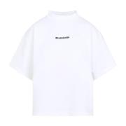 Balenciaga Cropped T-shirt White, Dam