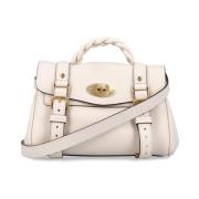 Mulberry Vit Läder Twist-Lock Axelväska White, Dam