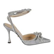 Mach & Mach Silver Pumps med Klack Elegant Stil Gray, Dam