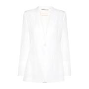 Max Mara Vit Brudjacka Elegant Stil White, Dam