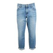 Sportmax Bomull Elastan Jeans Blue, Dam