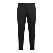 Nine In The Morning Chino Byxor i Stretch Ullblandning Black, Herr