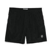 Stone Island Svarta Korta Shorts Black, Herr