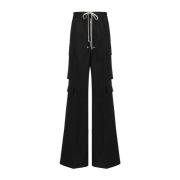 Rick Owens Vida ullcargobyxor Black, Dam