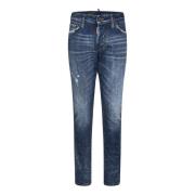 Dsquared2 Blå Slim Fit Reflekterande Lake Wash Jeans Blue, Herr