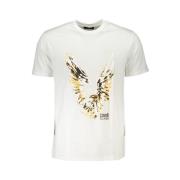 Cavalli Class Vit Bomull Tryckt T-shirt White, Herr