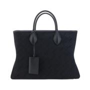 Salvatore Ferragamo Stjärnformad Tote Handväska med Läder Black, Herr