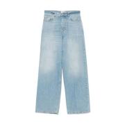 Haikure Aqua Blå Knapp Fly Jeans Blue, Dam