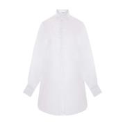 Ermanno Scervino Vit Oversized Spetsinsats Skjorta White, Dam