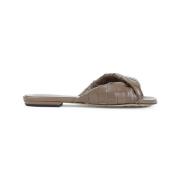 Bottega Veneta Bruna Läder Eleganta Sandaler Brown, Dam