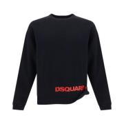 Dsquared2 Monogram Crew Neck Sweatshirt Black, Herr