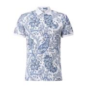 Etro Paisley Mönstrad Pikétröja Blue, Herr